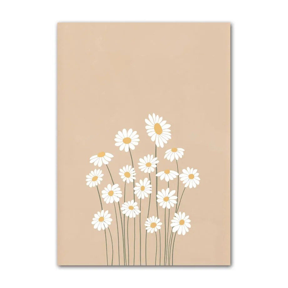 Minimalist Pale Brown Canvas Posters