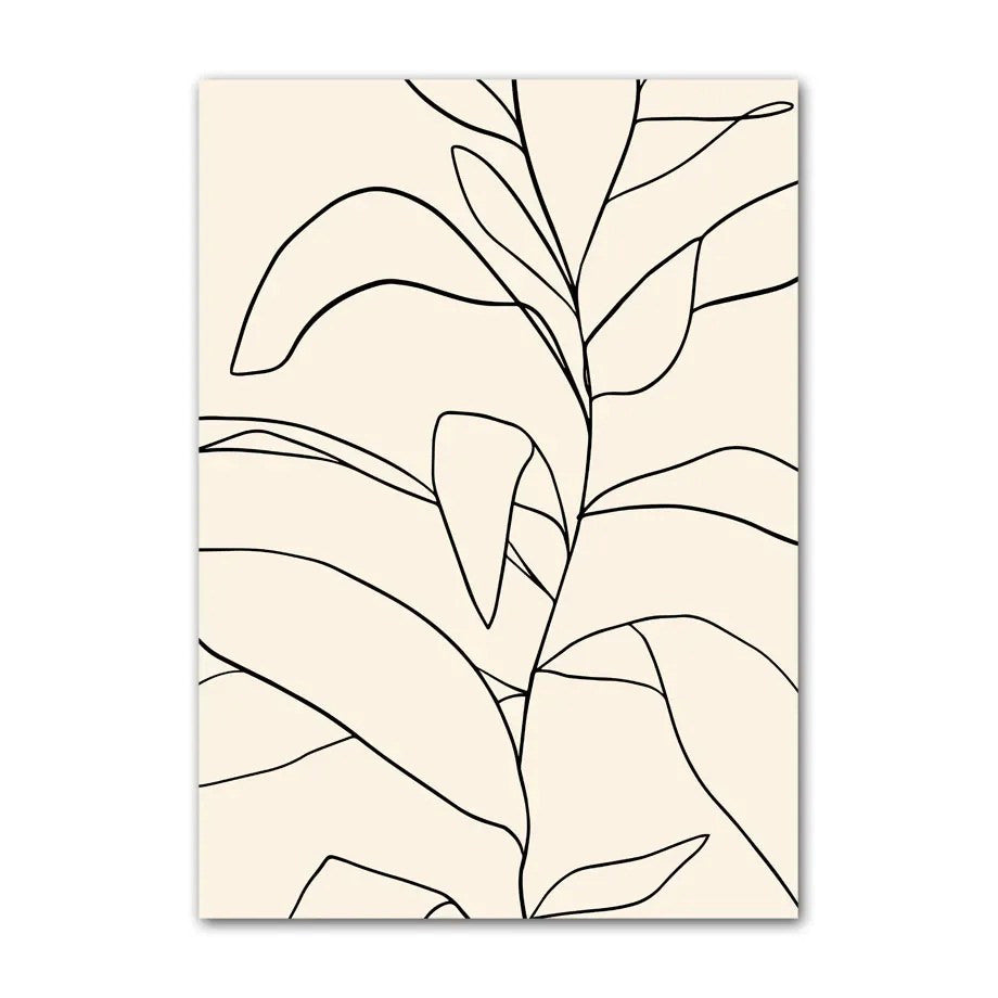 Minimalist Pale Brown Canvas Posters