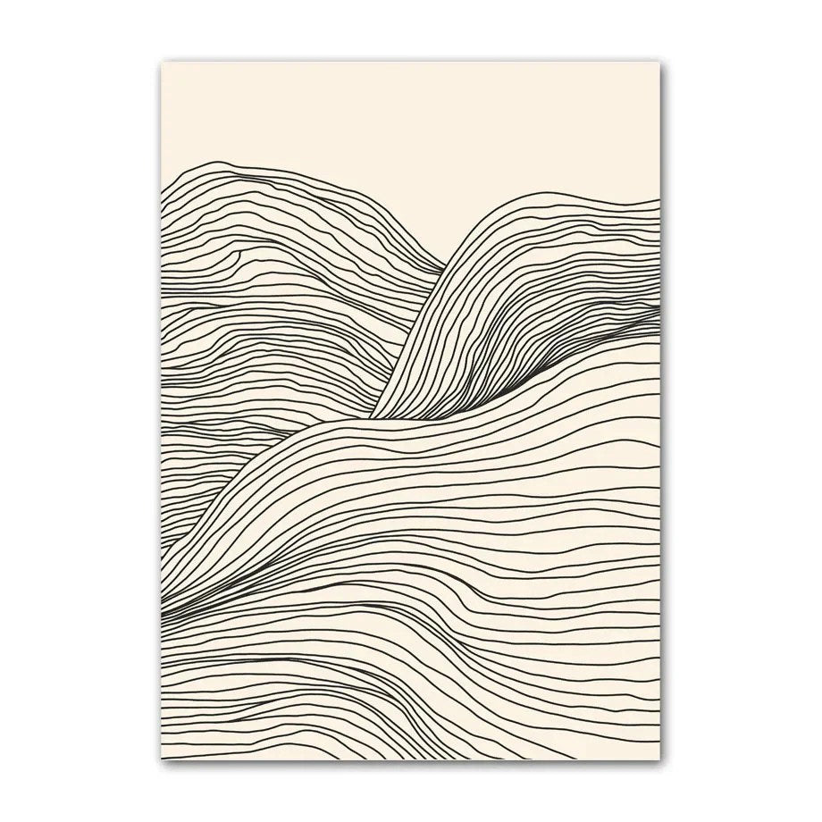 Minimalist Pale Brown Canvas Posters