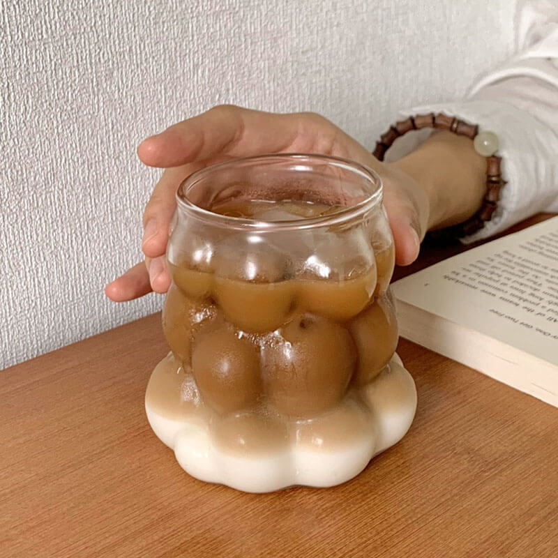 Large Bubble Glass Cup