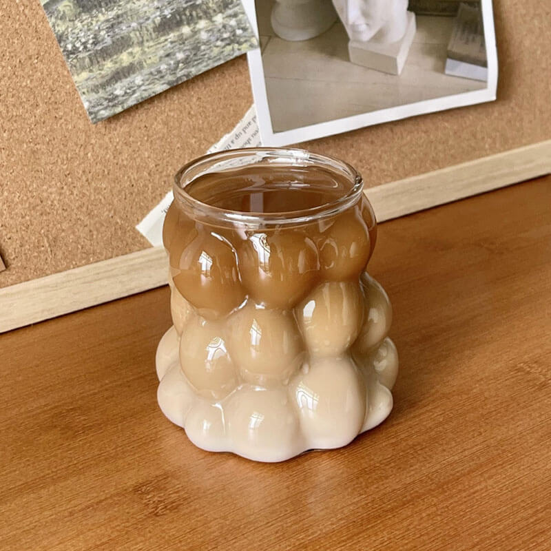 Large Bubble Glass Cup