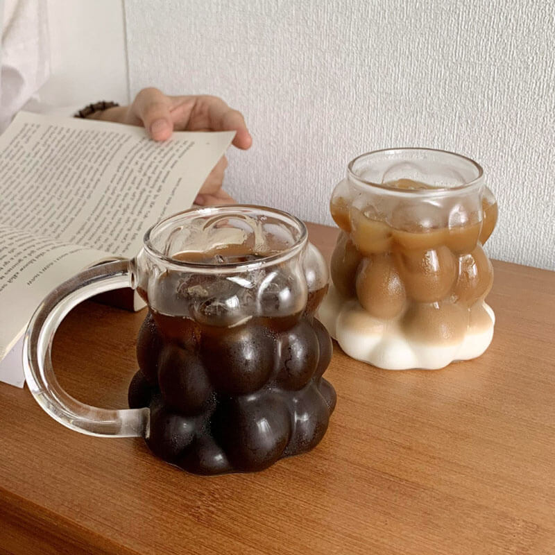 Large Bubble Glass Cup