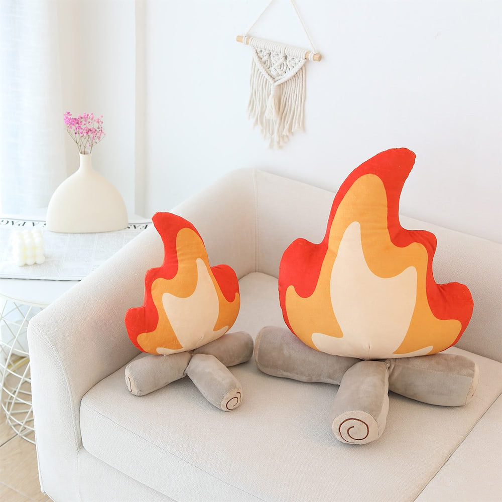 Camp Fire Throw Pillow