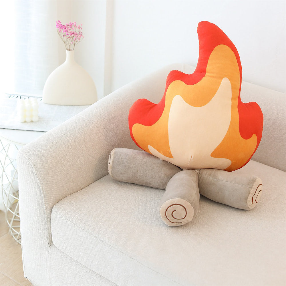 Camp Fire Throw Pillow