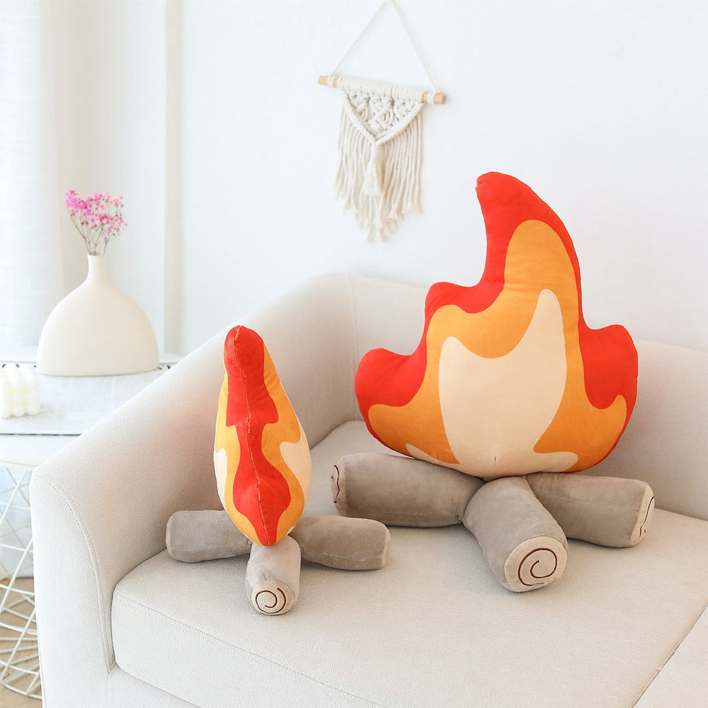 Camp Fire Throw Pillow