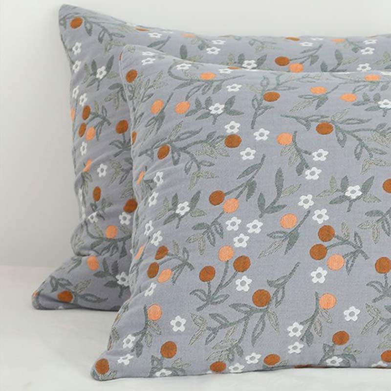 Rural Flower Pattern Pillowcases Pillow Shams (2PCS)