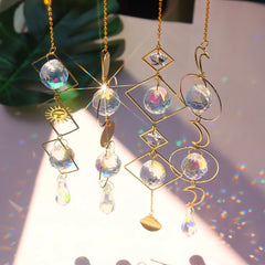 Bronze Moon Chain Crystal Suncatcher