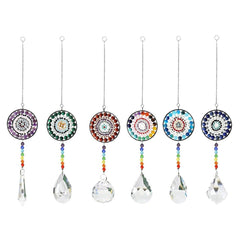 Chakra Circle Crystal Suncatcher