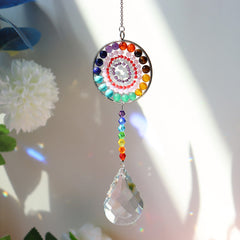 Chakra Circle Crystal Suncatcher