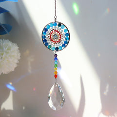 Chakra Circle Crystal Suncatcher