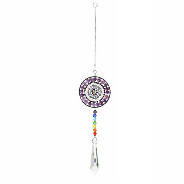 Chakra Circle Crystal Suncatcher