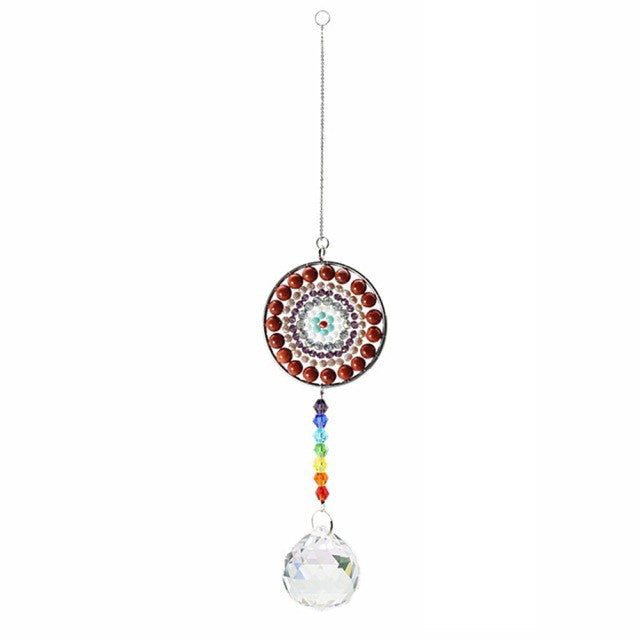 Chakra Circle Crystal Suncatcher