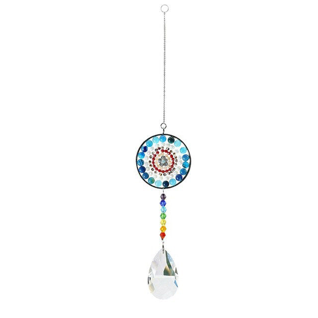 Chakra Circle Crystal Suncatcher