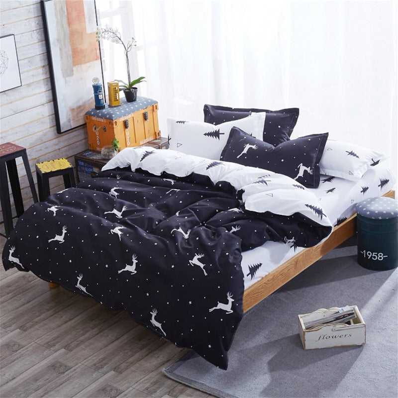 Christmas Trees and Deers Bedding Set