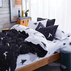 Christmas Trees and Deers Bedding Set