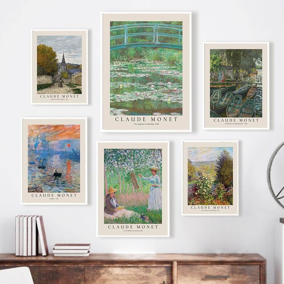 Monet Impressionist Art Canvas Posters