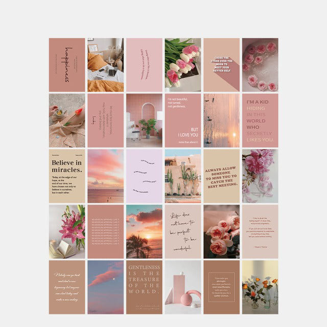 Color Shades & Quotes Wall Collage Cards