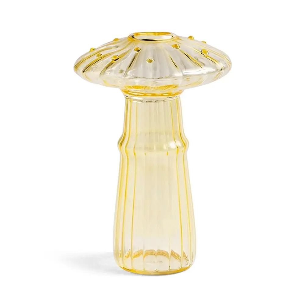 Colored Glass Magic Mushroom Vase