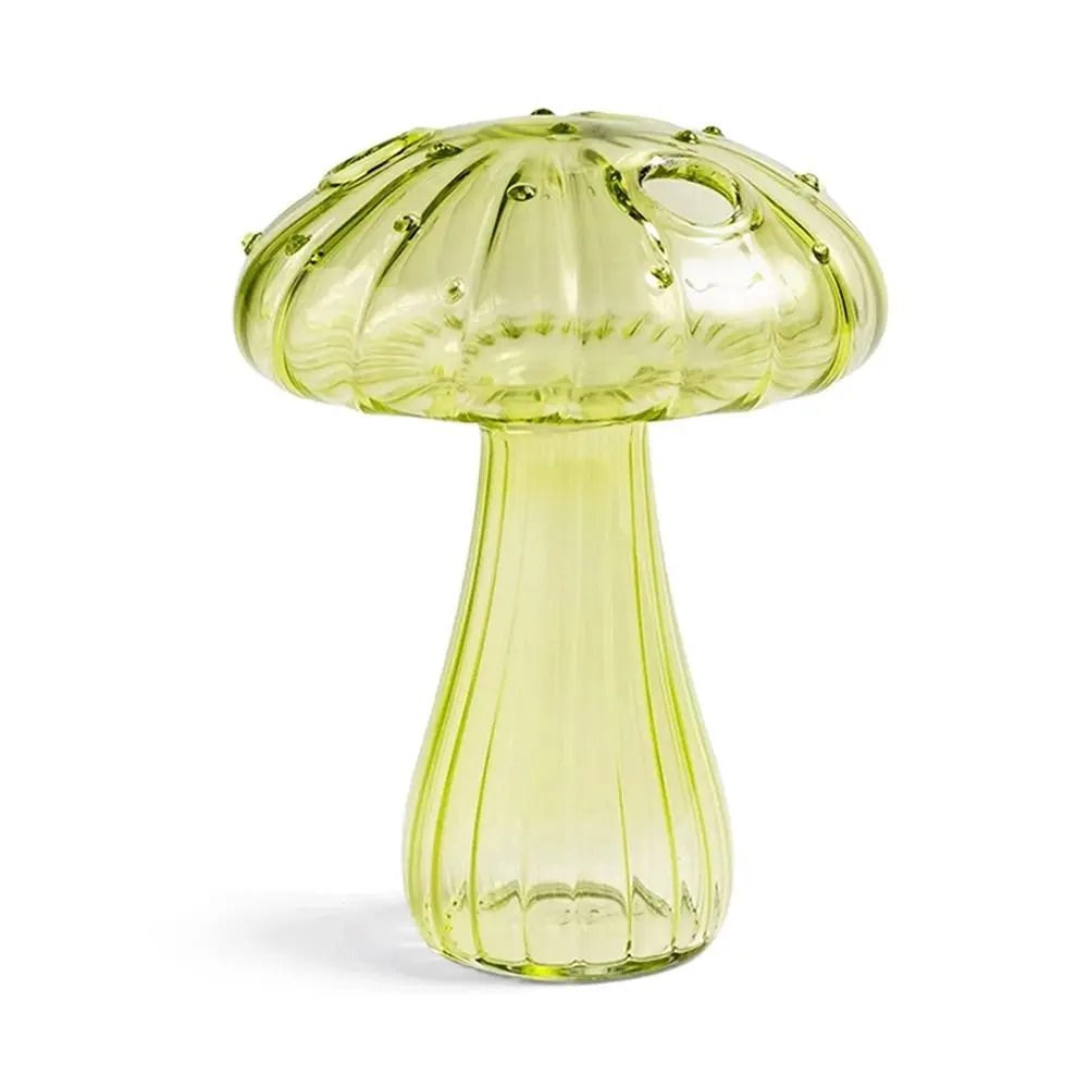 Colored Glass Magic Mushroom Vase
