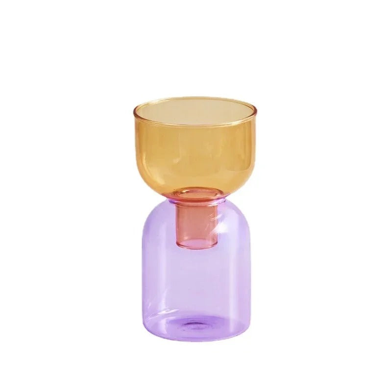 Double Color Glass Vase