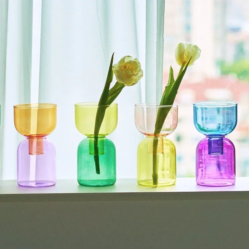 Double Color Glass Vase