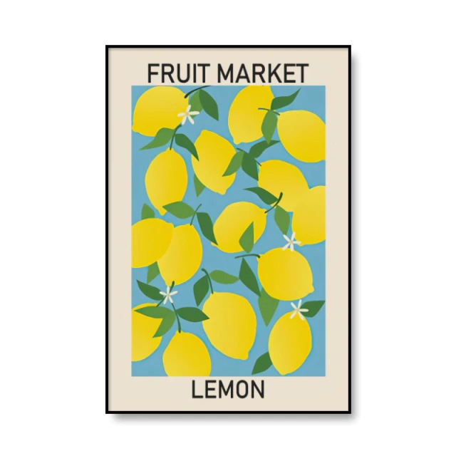 Fruit Market Canvas Posters