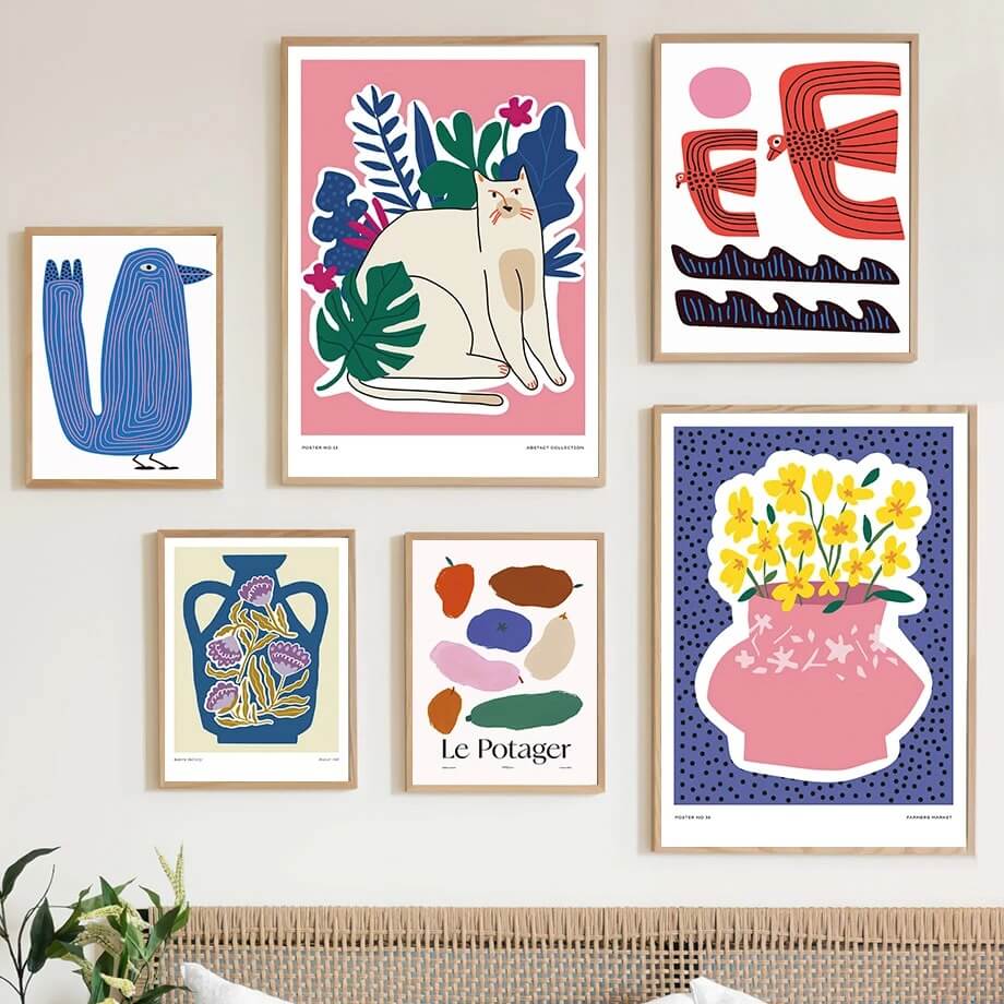 Southern France Collages Canvas Posters