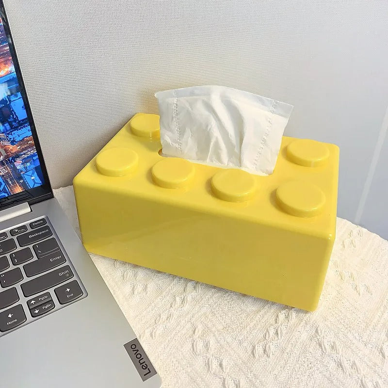 Construction Brick Tissue Holder