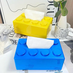 Construction Brick Tissue Holder