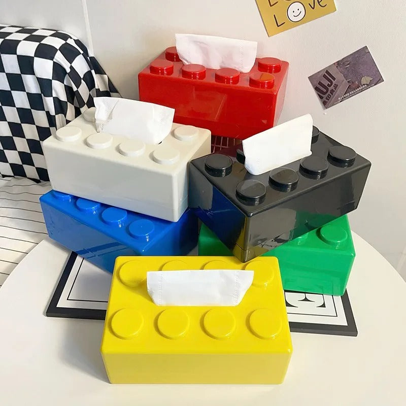 Construction Brick Tissue Holder