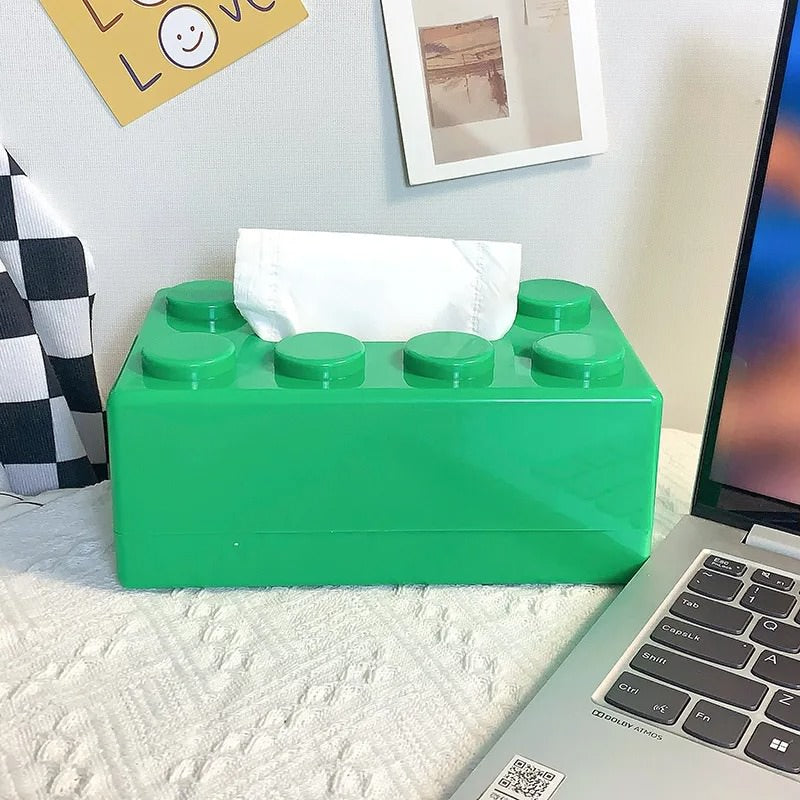 Construction Brick Tissue Holder