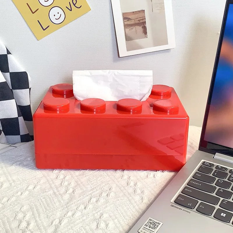 Construction Brick Tissue Holder