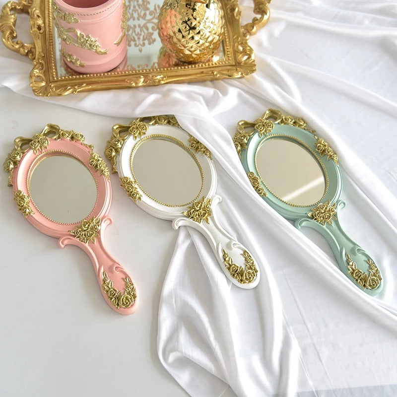 Miroir à main vintage rococo