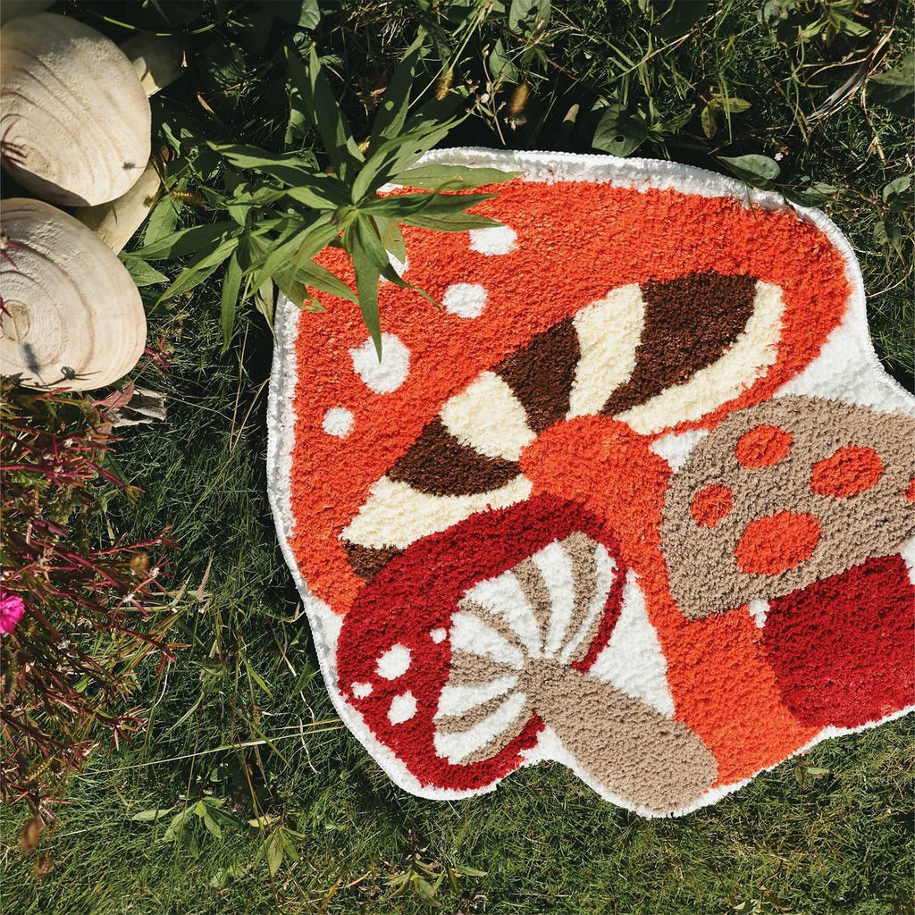 Cottagecore Mushroom Accent Rug