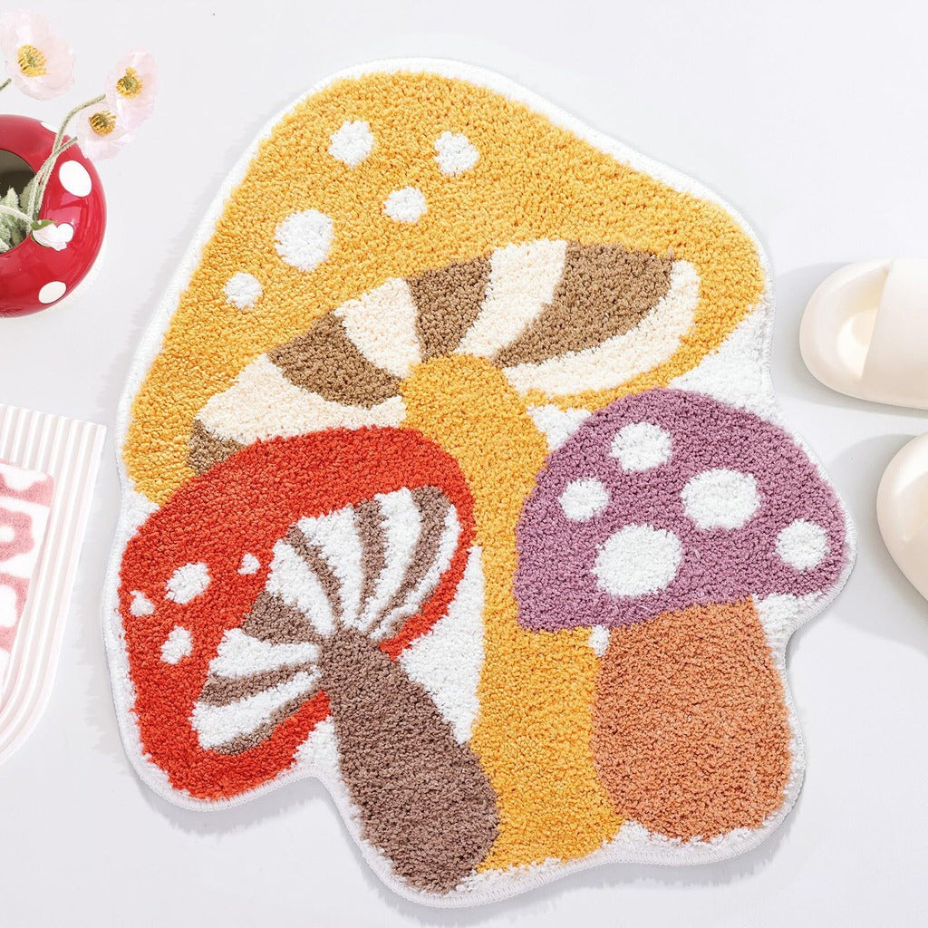 Cottagecore Mushroom Accent Rug