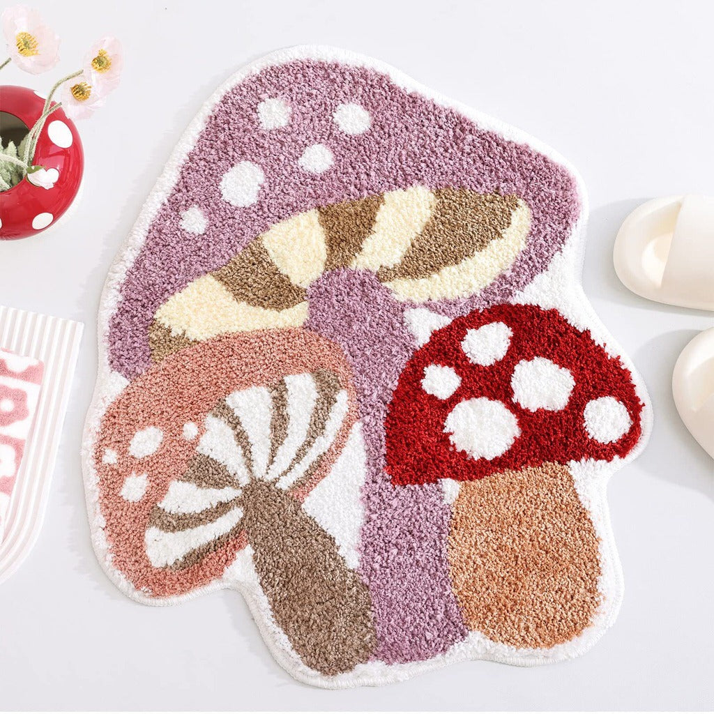 Cottagecore Mushroom Accent Rug