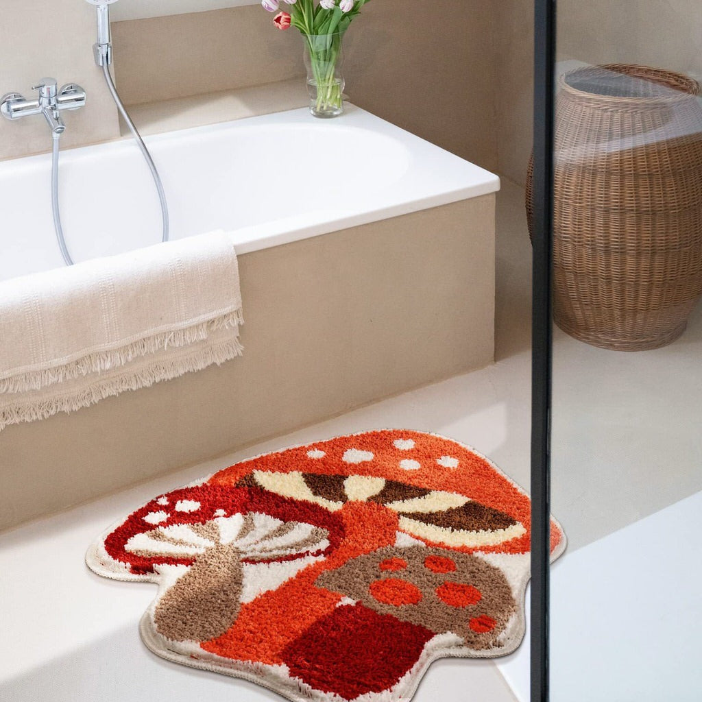 Cottagecore Mushroom Accent Rug