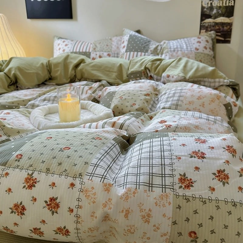 Vintage Patches Cottagecore Bedding Set