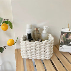 Cotton Rope Woven Desk Storage Basket