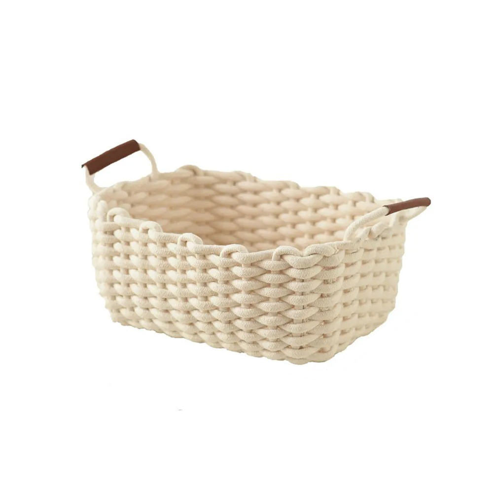 Cotton Rope Woven Desk Storage Basket