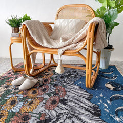 Mountain Flowers Woven Throw Blanket