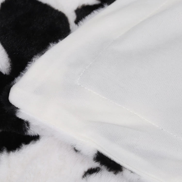 Cow Spots Fluffy Blanket