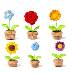 Crochet Potted Mini Flowers