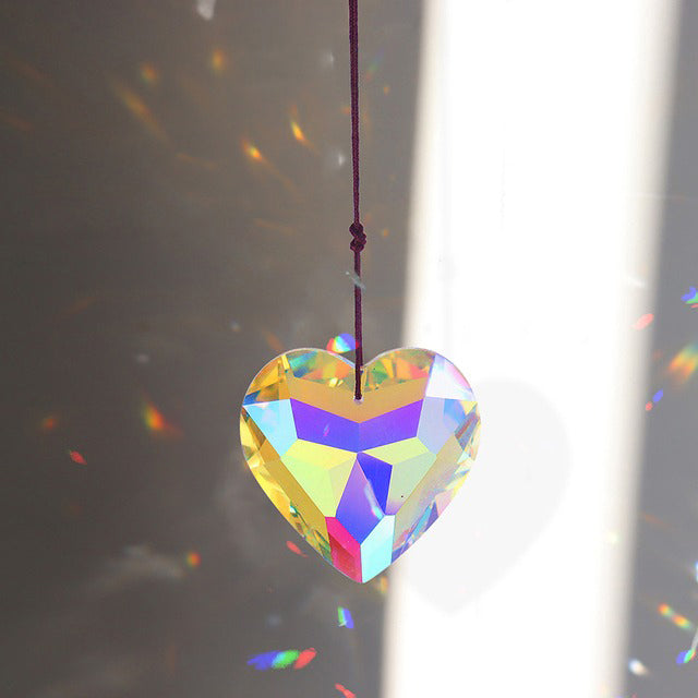 Crystal Heart Suncatcher