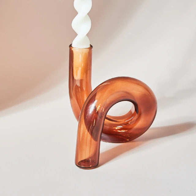 Curved Tube Candle Holder