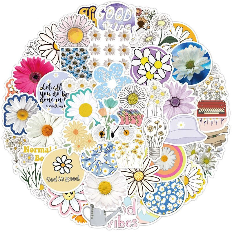 Cute Daisy Flowers Sticker Pack