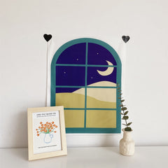 Cute Fake Window Tapestry