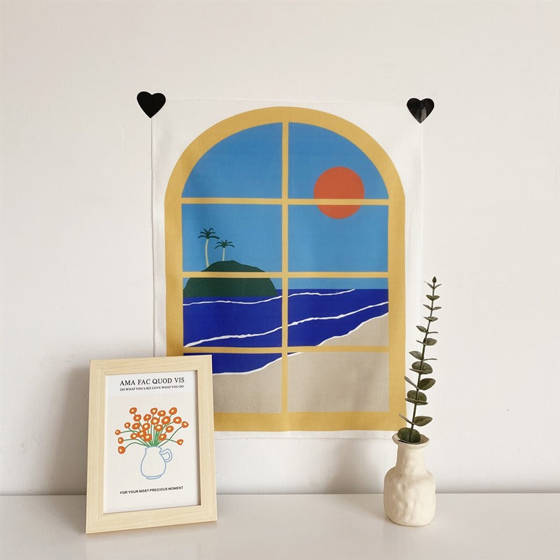 Cute Fake Window Tapestry