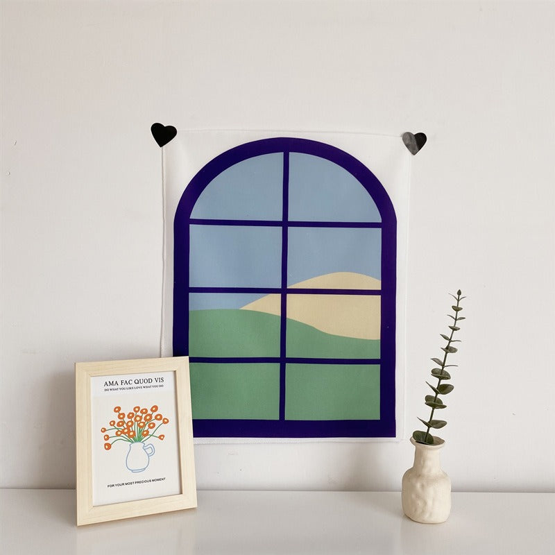 Cute Fake Window Tapestry