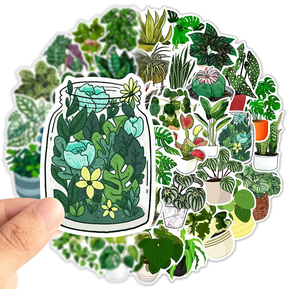 Kawaii Greenery Sticker Pack